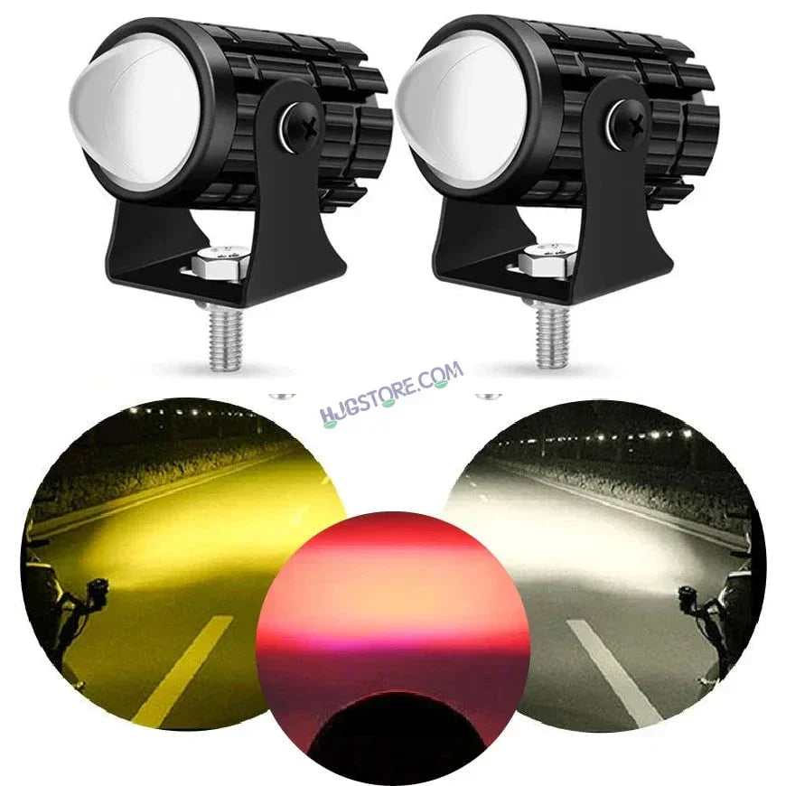 HJG Mini Devil Spot Light with Red DRL, White, Yellow Light Car Motorcycle Truck Off Road 20w Spot Fog Lights Driving Spotlight HJG Original Spot Light Fog light Devil Mini Drive, Pack of 2 - Biker.Store - www.biker.store