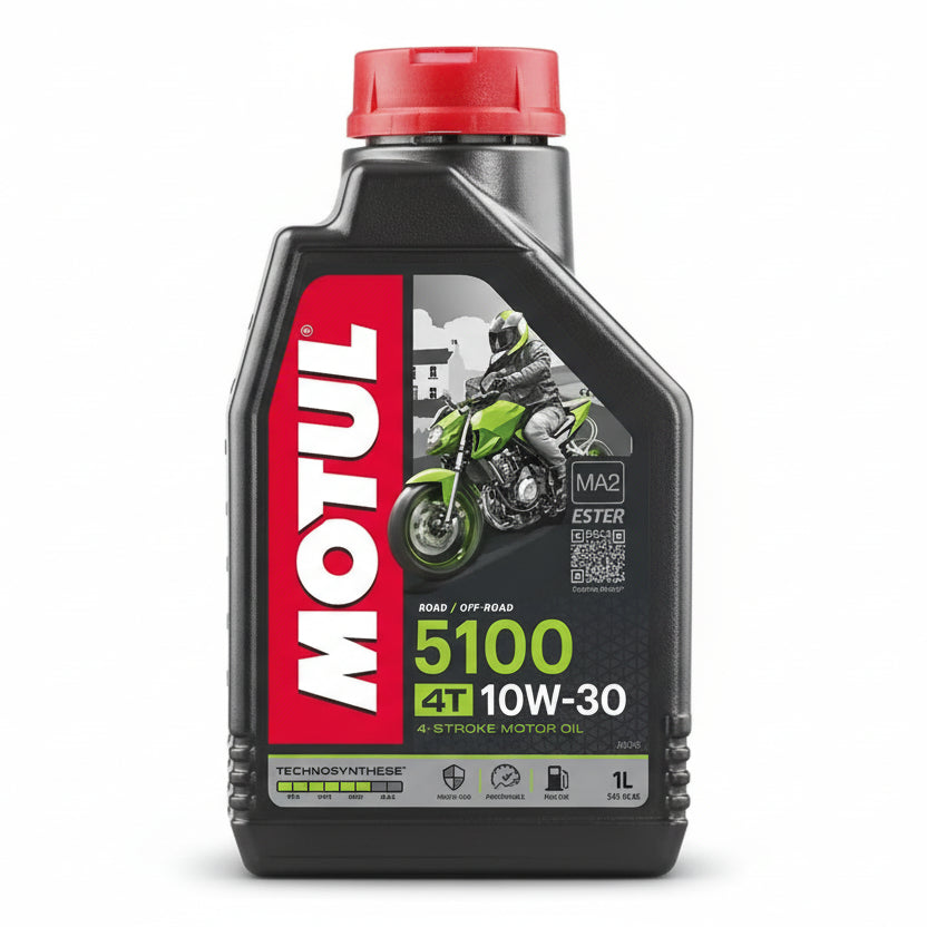 Motul 5100 4T 10W-30 Motor Oil 1L - Biker.Store - www.biker.store