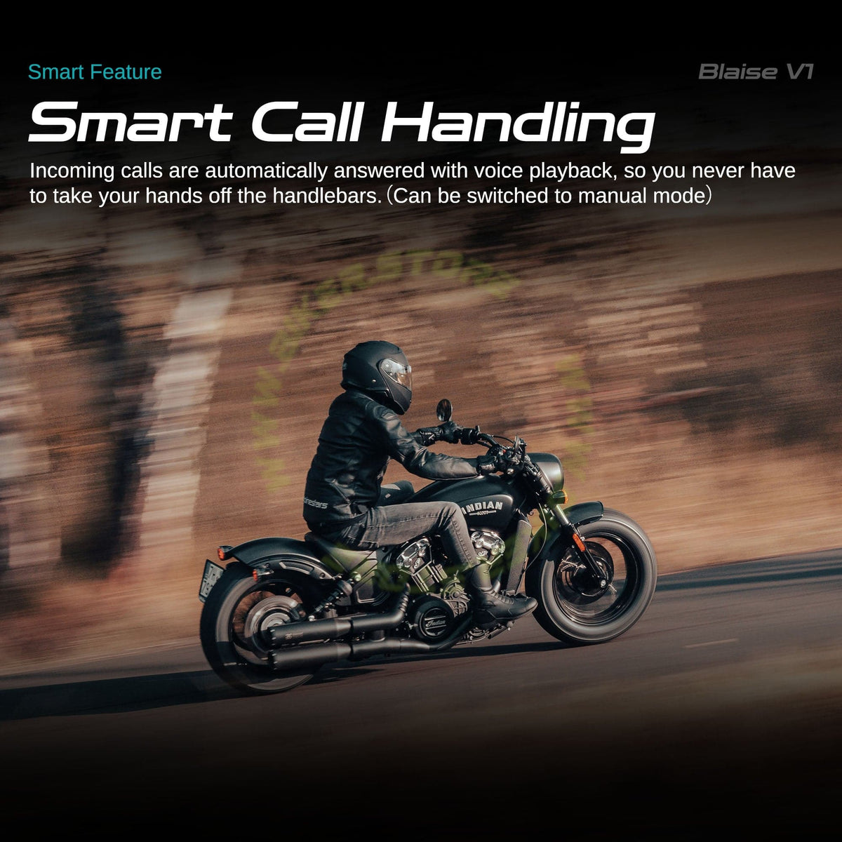 Blaise V1 High-Fidelity Bluetooth Intercom with CNC Noise Cancellation for Full-Face & Modular Helmets - Biker.Store - www.biker.store