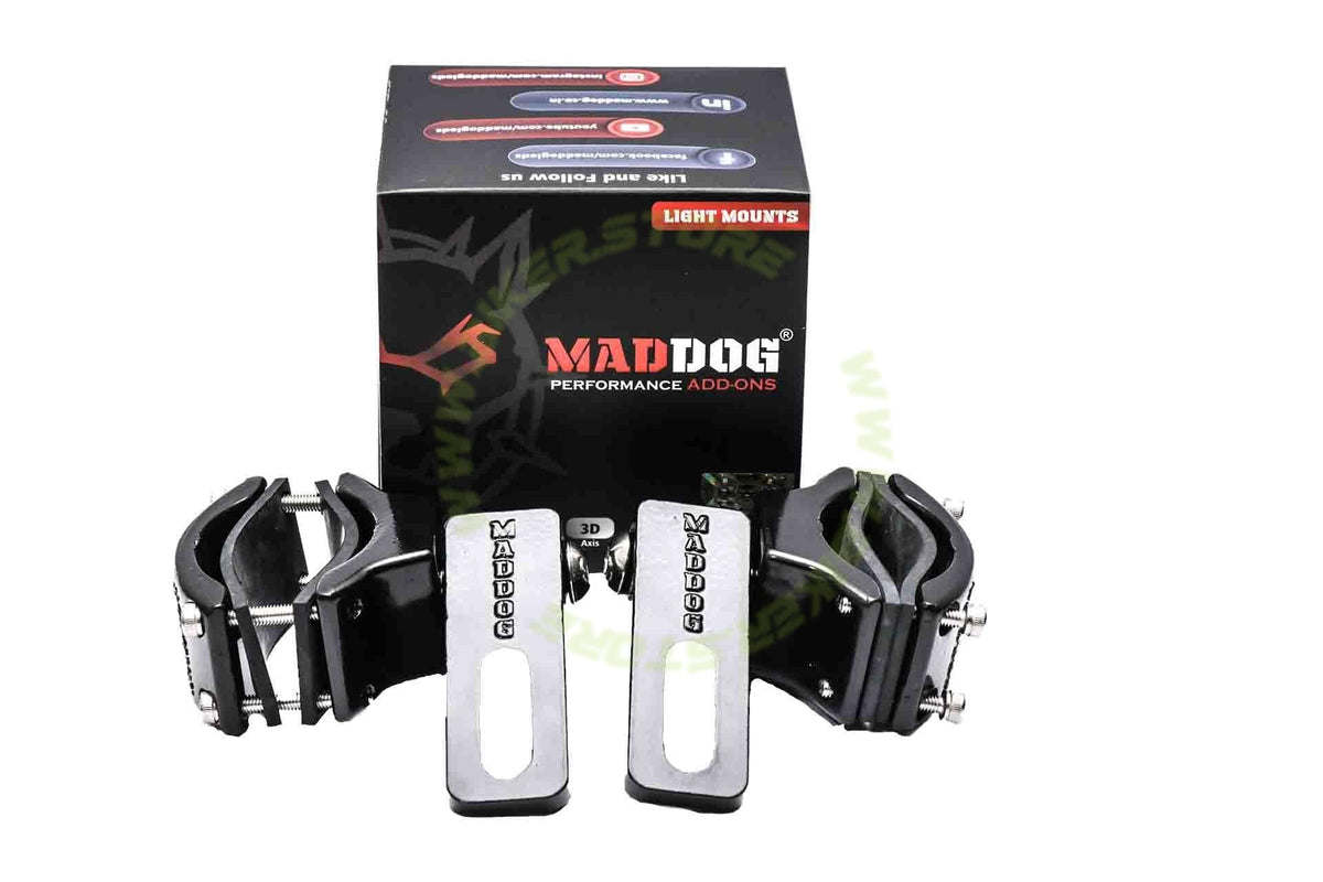 Maddog Universal Light Mounts (16mm-38mm) - Biker.Store - www.biker.store