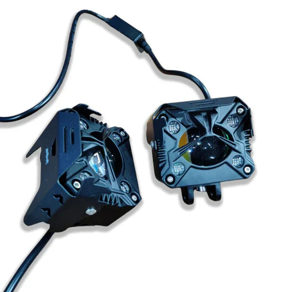 NEW HJG P68 120W Lens Fog Light with Spot Laser Beam High Low Beam in 5 Colour Light For Bike/Car/Thar/Jeep Original New Model - Biker.Store - www.biker.store