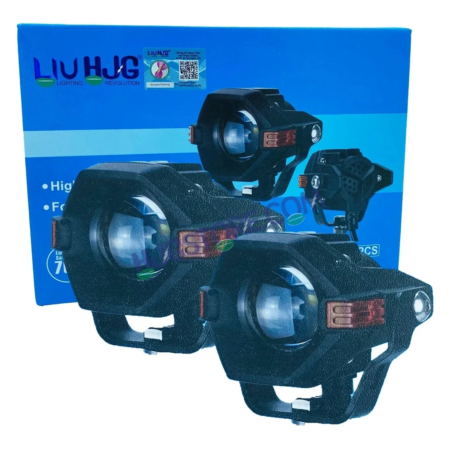 HJG Spaceship Foglight 80W 1 Lens Space Ship Fog Projector Lens 2pc Foglight Red Devil Side Amber DRL Modes 80W Foglight Ultra Wide Dual Intensity LED Fog Lights White/Yellow/Red Projector (80W) Universal For All Cars & Bikes LIU HJG Space Ship Foglight - Biker.Store - www.biker.store