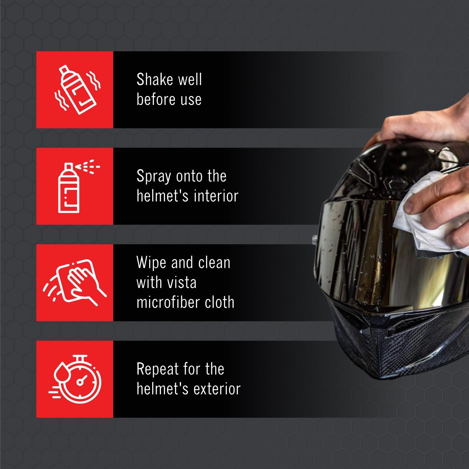 Vista Helmet Kleen 125 ml - Biker.Store - www.biker.store
