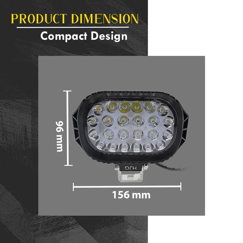 HJG Rectangular 24 LED Fog light 12V-80V 36W for Universal vehicles 1PCS - Biker.Store - www.biker.store