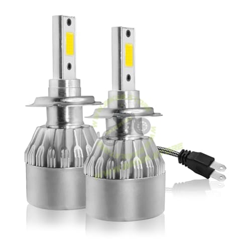 Carzex® 36W H7 LED Headlight Bulbs 3800LM, 6000K Pure White Plug & Play LED Conversion Kit for Cars, High Brightness, Easy Installation, Long Life, Universal Fit – Set of 2|B0FJMB324M