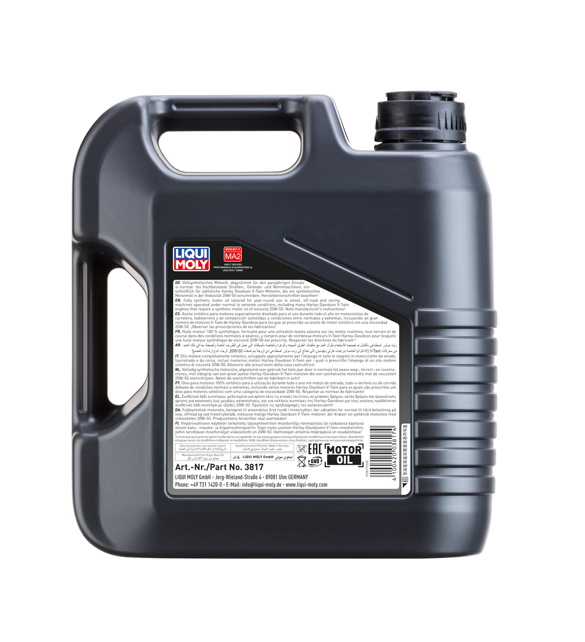 Liqui Moly Motorbike HD Synth 20W-50 Street (4L)