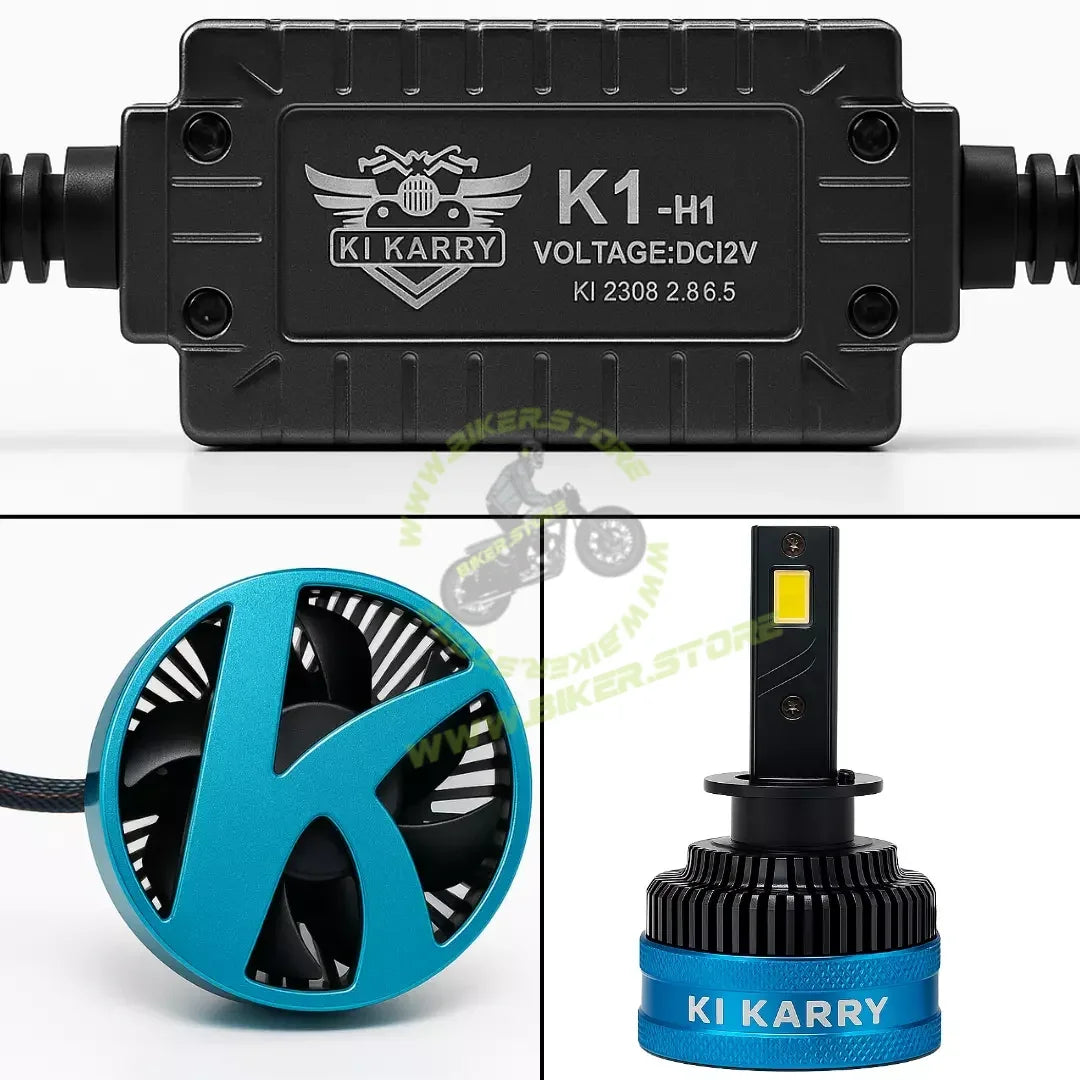 Ki Karry H1 300 WATTS LED Car Headlight Bulb, White Light, (Pack of 2 with 12 months Warranty) (H1 Fitting) - Biker.Store - www.biker.store