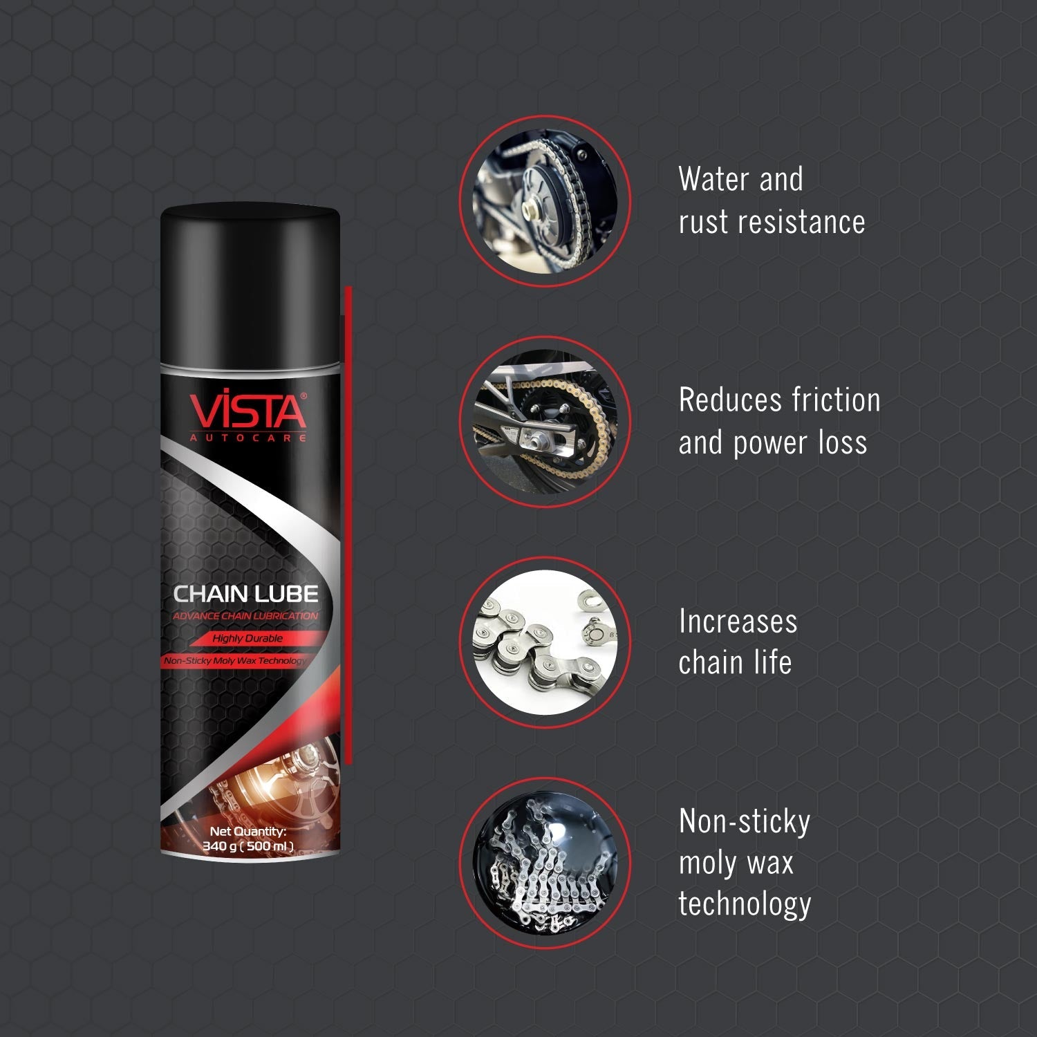 Vista Chain Lube 500 ml - Biker.Store - www.biker.store