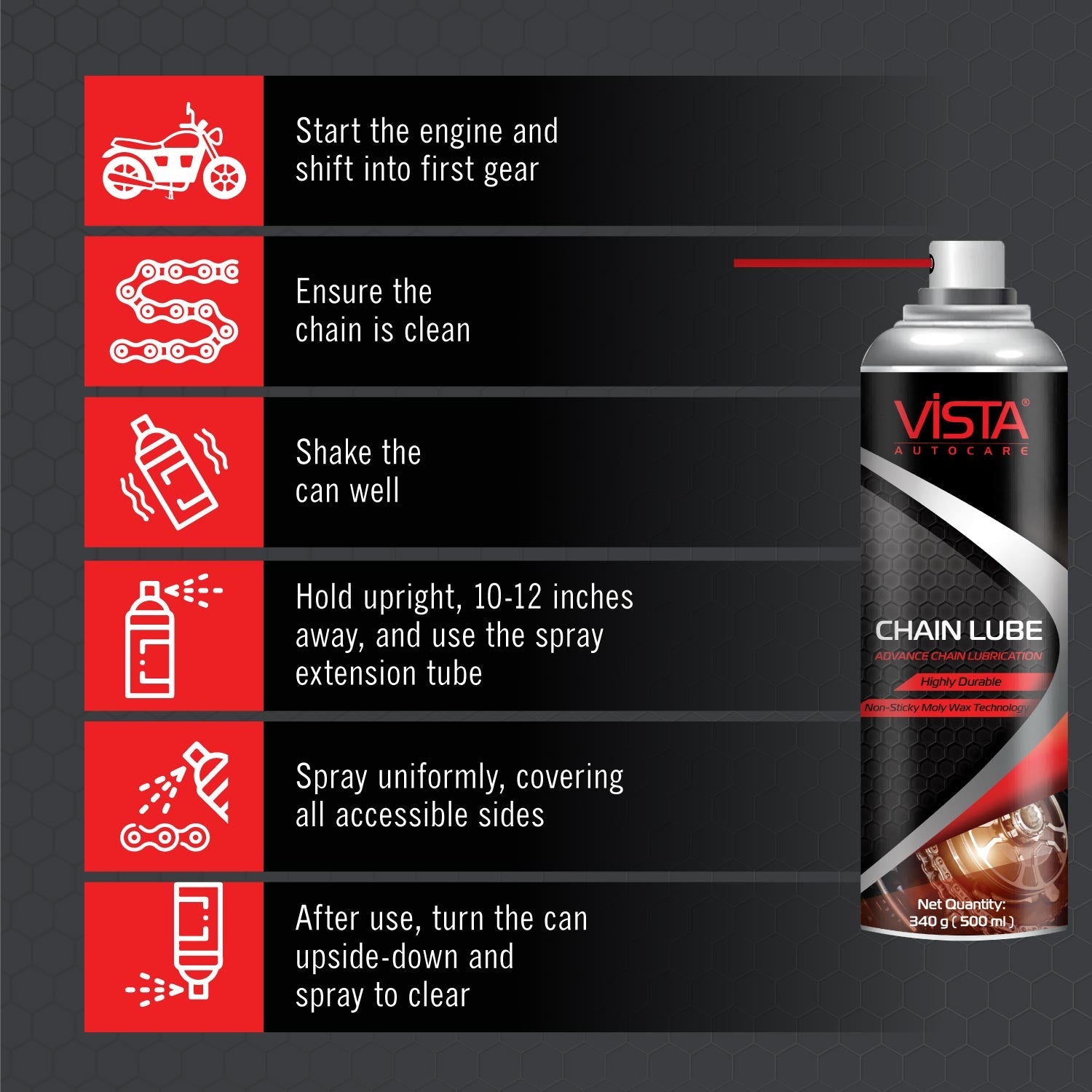 Vista Chain Lube 110 ml - Biker.Store - www.biker.store