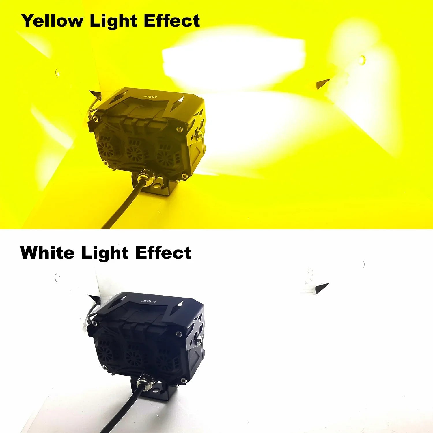 HJG ORIGINAL 180W 6 Future Lens MEGA DRIVE Fog Light For Bike/Car/Thar/Jeep ( Cool White, 90W each * 2 = 180W Total ) - Pack of 2 - Biker.Store - www.biker.store