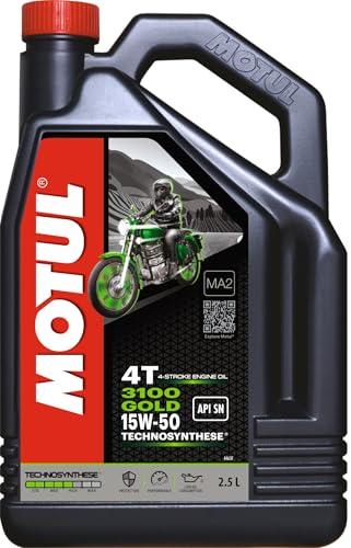 Motul 3100 4T Gold 15W50 (2.5L)| Technosynthese Oil for Superior Protection|Suitable for Royal Enfield|B0CBQ1BXGY
