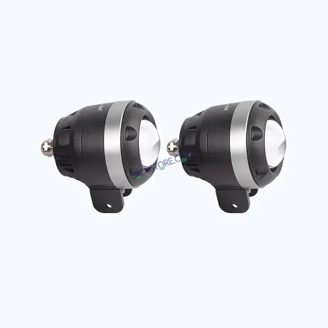 HJG 123 Single Lens 120W Foglight New Model with Power Adaptor Foglight Ultra Wide Dual Intensity LED Driving Fog Lights White/Yellow (2*60W = 120W Total) Universal For All Cars & Bikes - Biker.Store - www.biker.store