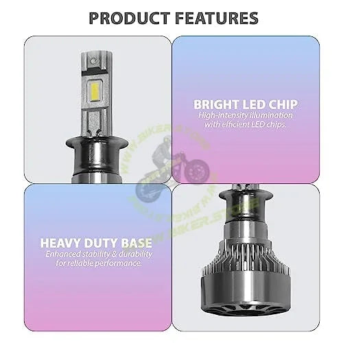 PHOENIX H3 LED Headlight Bulb 12V 6000K (1 Set) - Biker.Store - www.biker.store