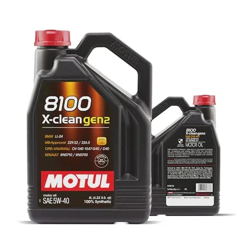 Motul 8100 X-clean Gen2 5W-40 Fully Synthetic Engine Oil – MB-Approval 229.52/226.5, High Performance Motor Oil for Gasoline & Diesel Cars, Superior Protection, 4 L|B071P6NVB7