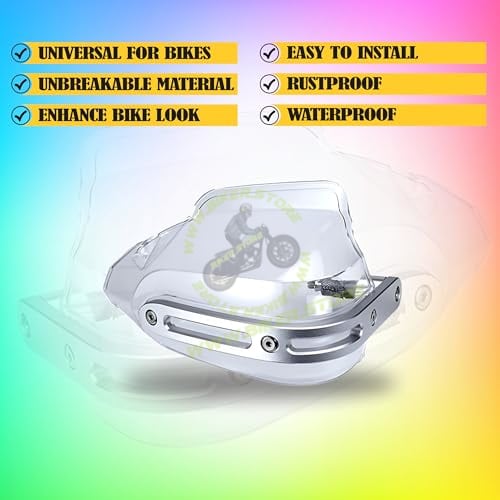 MG Universal Hand Guard Knuckle Guard Brake/Clutch Lever Guard Protector/Wind Deflector for All Bikes (Pack of 2) High End Protection with Hardened Aluminium Knuckle Protection - Biker.Store - www.biker.store