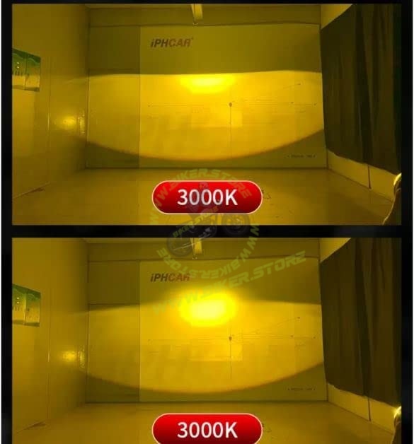 IPHCAR M617 3 Inch BI-LED (TRI COLOR) Laser Fog Lamp Projector 3 Inch High/Low beam With Integrated HID | For Four Wheelers - Biker.Store - www.biker.store