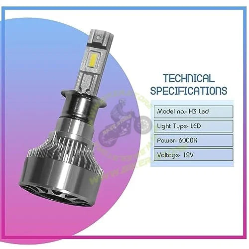 PHOENIX H3 LED Headlight Bulb 12V 6000K (1 Set) - Biker.Store - www.biker.store