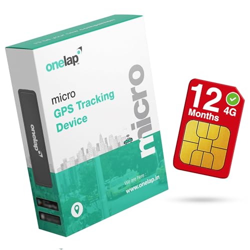 Onelap LocoShield™ 2026 Waterproof Wired GPS (with 12 Months 4G SIM Recharge) - IP67 GPS Tracker for Bike, Car, Scooty | Plug & Play | Remote Engine Lock Compatible & ON/Off Alert | 1 Year Mobile App|B0DP7P69R9