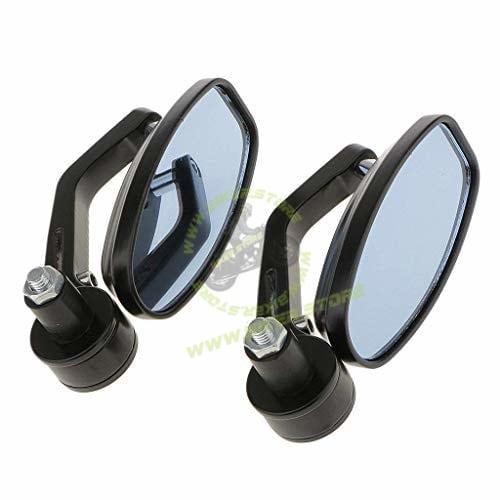 SGTB Handle Grip End Oval Side Mirror Bullet Classic Standard Thunderbird Electra 350 500 Pack of Two Rear View Mirrors|B07RGLSRNF