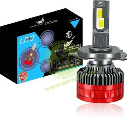 MOTO GENIUS Super Bright 80W Conversion Kit for Car & Motorbike, Waterproof Steel & Aluminium Design, High Performance, Energy Efficient(H4) - Biker.Store - www.biker.store