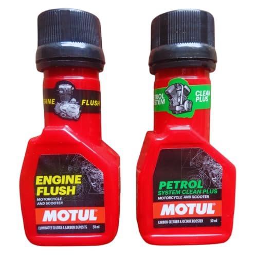 Motul Petrol System Clean Plus 50ml and Engine Flush 50ml For Motorcycles & Scooters Combo - Biker.Store - www.biker.store