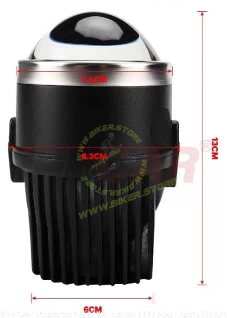 IPHCAR M617 3 Inch BI-LED (TRI COLOR) Laser Fog Lamp Projector 3 Inch High/Low beam With Integrated HID | For Four Wheelers - Biker.Store - www.biker.store