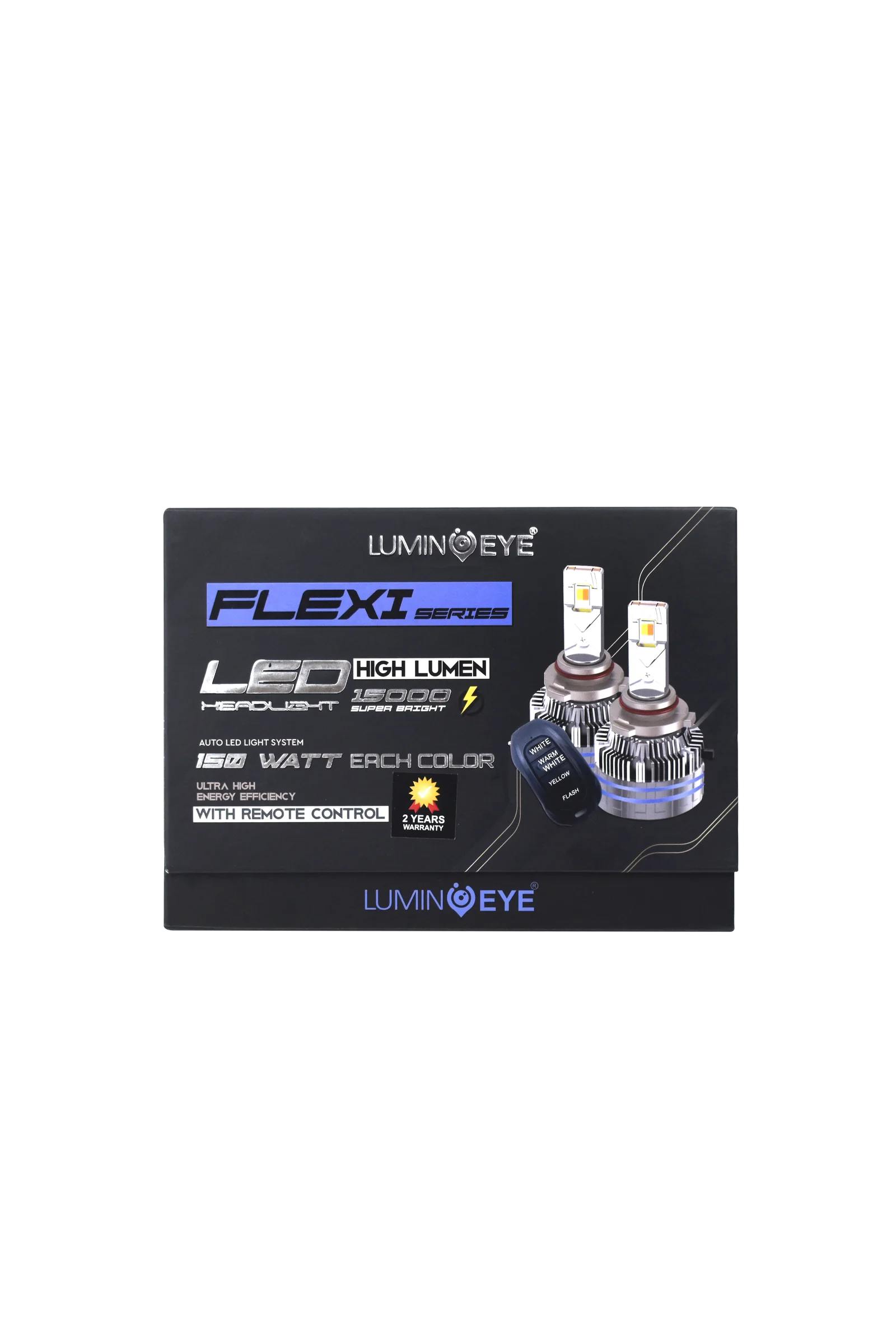 LuminEye Flexi Series 150 Watt LED Bulbs with Switch Control Adjustable Color 3000K, 4500K, 6500K in 1 LED Bulbs H1, H3, H4/H19, H7/H18, H8/H9/H11/H16, 9005, 9006, 9012, H27/880 - Biker.Store - www.biker.store