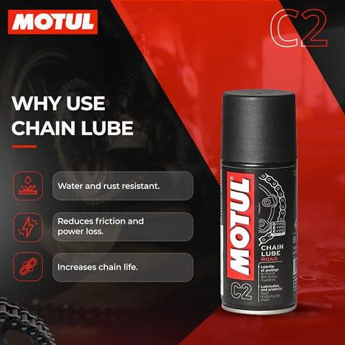 Motul Combo of C2 Chain Lube (400 ml) and C1 Chain Clean for All Bikes (400 ml) (LBCH014) - Biker.Store - www.biker.store