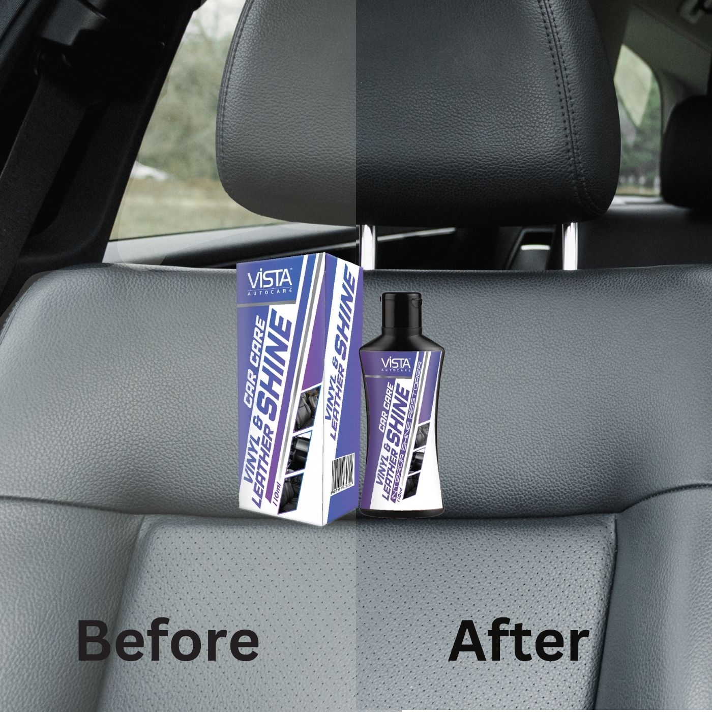 Vista Vinyl & Leather Shine 110 ml (Free Applicator Sponge) - Biker.Store - www.biker.store