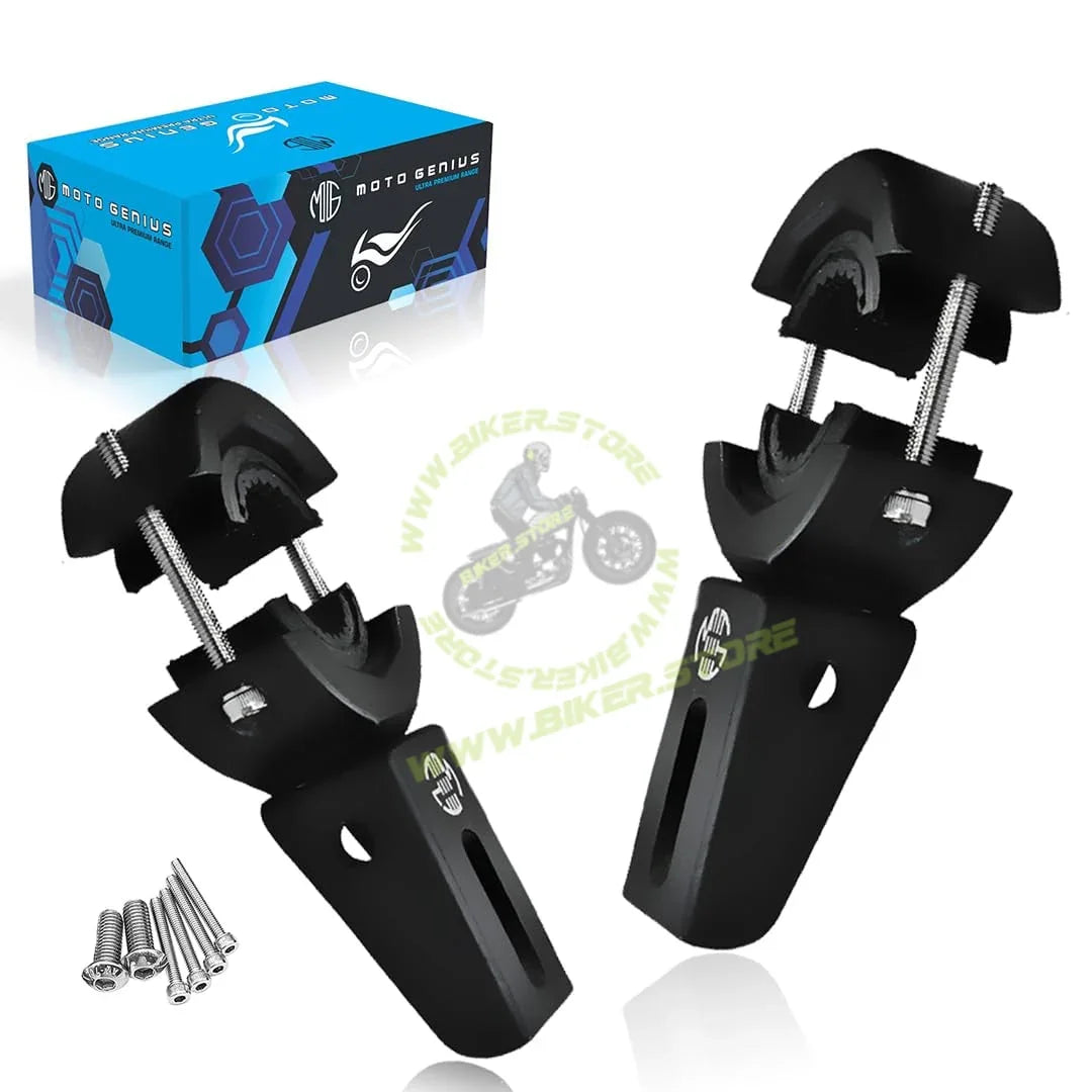 MOTO GENIUS Universal Big Fog Light Mount | Durable Clamps for Off-Road Lights, Driving Lights & More, 62 MM (Pack of 2) - Biker.Store - www.biker.store