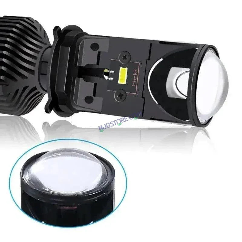 HJG Y6 Projector Lens Set of 2 H4 LED Bulb 100W Car HJG Y6 Projector Light Lamp H4 LED Mini Projector Lens with Fan for Bike & Car Bulb 7000LM Conversion Kit Hi/Lo Beam Headlight 12V/24V for Motorcycle & Car, Set of 2, Car, White - Biker.Store - www.biker.store