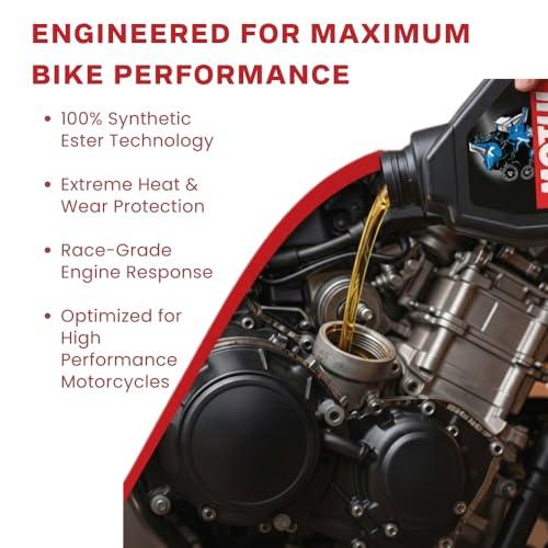 Motul 3000 4T Plus 20W-40 Engine Oil for Bikes | API SN HC-Tech | Smooth Clutch, Better Mileage & Engine Protection | 1L | Suitable for 4-Stroke Motorcycles | 1L - Biker.Store - www.biker.store