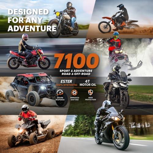 Motul 7100 4T 20W-50 Fully Synthetic Bike Engine Oil – API SN Performance, Smooth Gear Shifting, Superior Engine Protection for Long-Lasting Riding, 1L - Biker.Store - www.biker.store