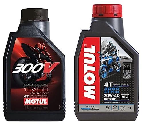 Motul 300V Factory Line 15W-50 Ester Core Fully Synthetic Engine Oil for Bikes | High-Performance Racing Formula, Superior Wear Protection & Power | 1 L - Biker.Store - www.biker.store