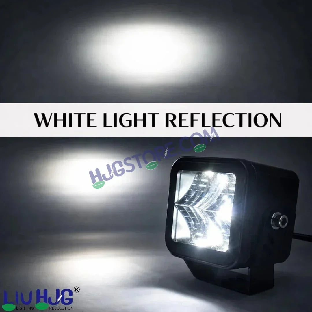 HJG W-08 White Cube Foglight 72W White Foglight White LED Foglight Ultra Wide Spread White Light 72W Foglight Ultra Wide Intensity LED Driving Fog Lights Universal For All Cars & Bikes LIU HJG W-08 White Cube Foglight Driving Lights, Pack of 2 - Biker.Store - www.biker.store
