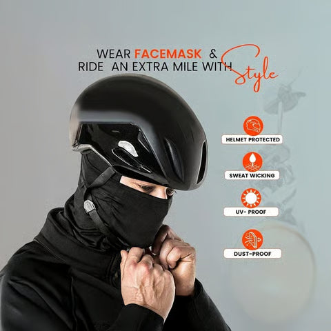BIKERSTORE.IN Balaclava Face Mask (Black) - Biker.Store - www.biker.store