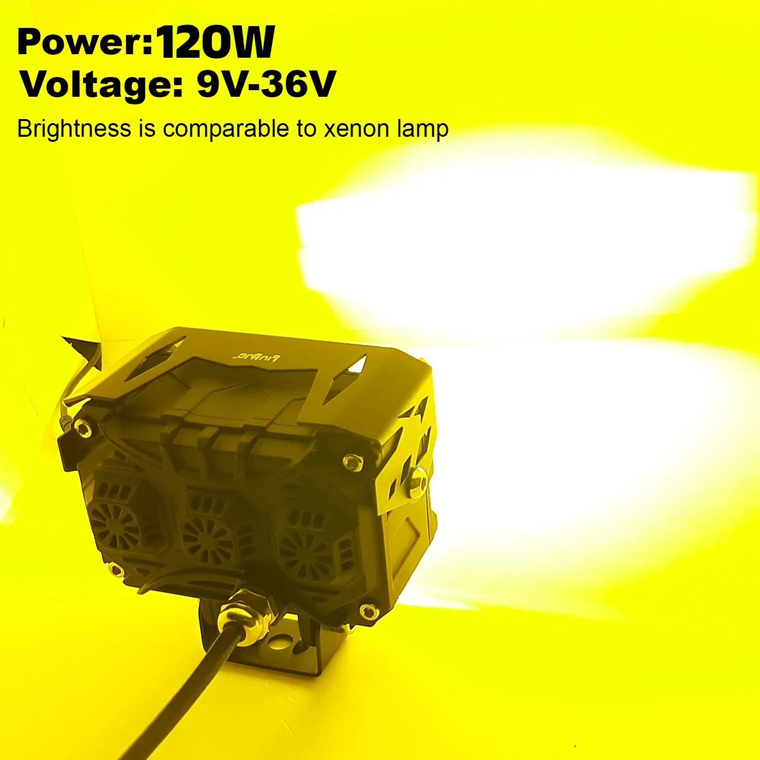 HJG ORIGINAL 180W 6 Future Lens MEGA DRIVE Fog Light For Bike/Car/Thar/Jeep ( Cool White, 90W each * 2 = 180W Total ) - Pack of 2 - Biker.Store - www.biker.store