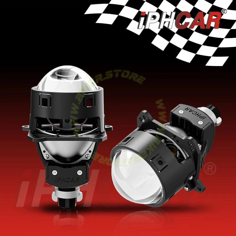 IPHCAR M617 3 Inch BI-LED (TRI COLOR) Laser Fog Lamp Projector 3 Inch High/Low beam With Integrated HID | For Four Wheelers - Biker.Store - www.biker.store