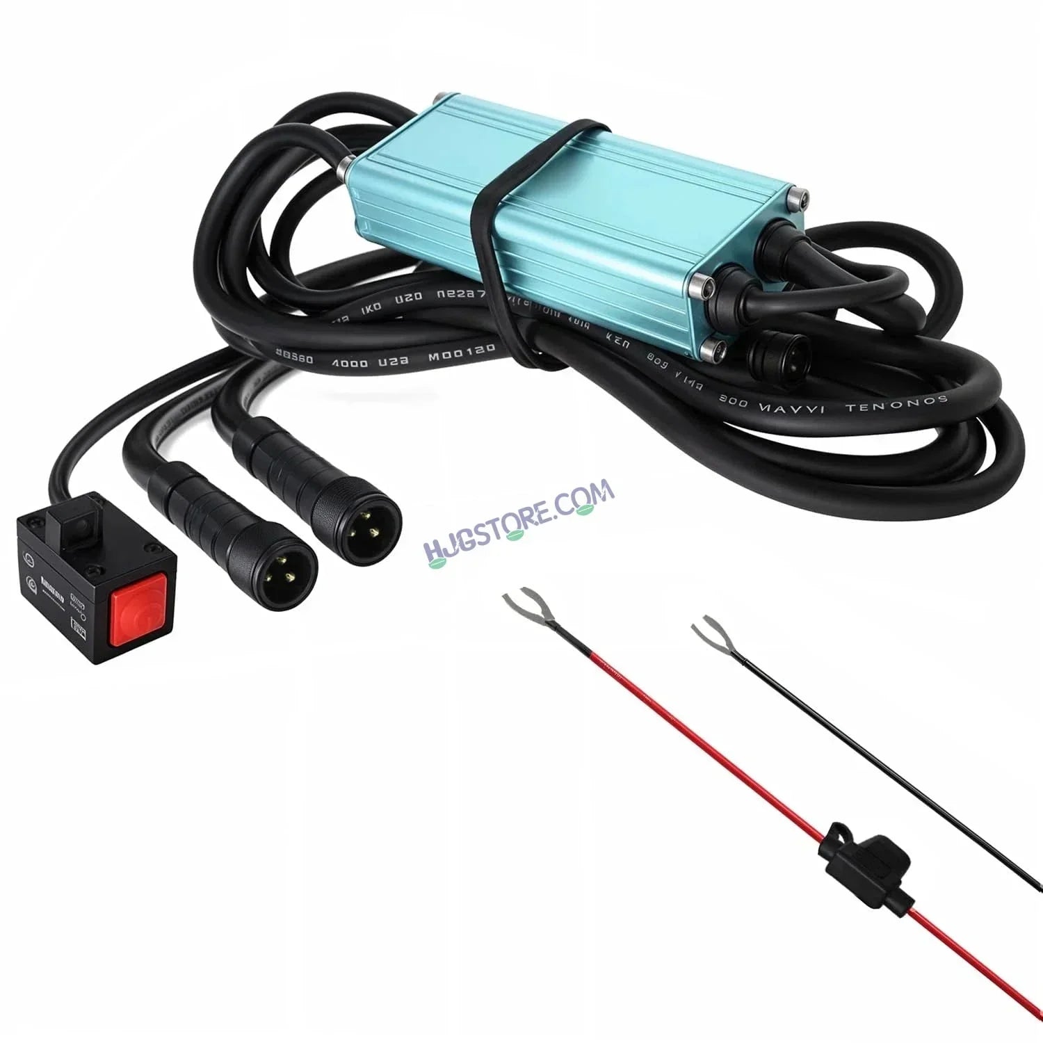 HJG Wiring Harness Kit with Flash Mode and Canbus - Foglight Wiring Harness Kit (2 Colour, 3 Wire with Flashing Mode, Original HJG) - Biker.Store - www.biker.store