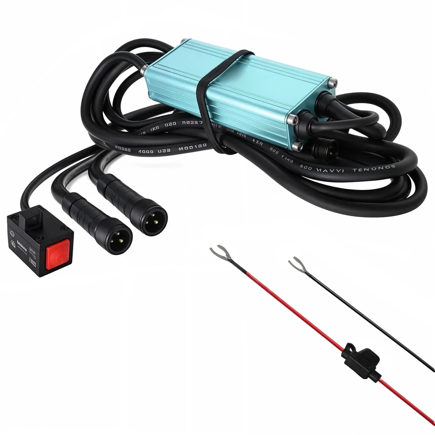 HJG Wiring Harness Kit with Flash Mode and Canbus - Foglight Wiring Harness Kit (2 Colour, 3 Wire with Flashing Mode, Original HJG) - Biker.Store - www.biker.store