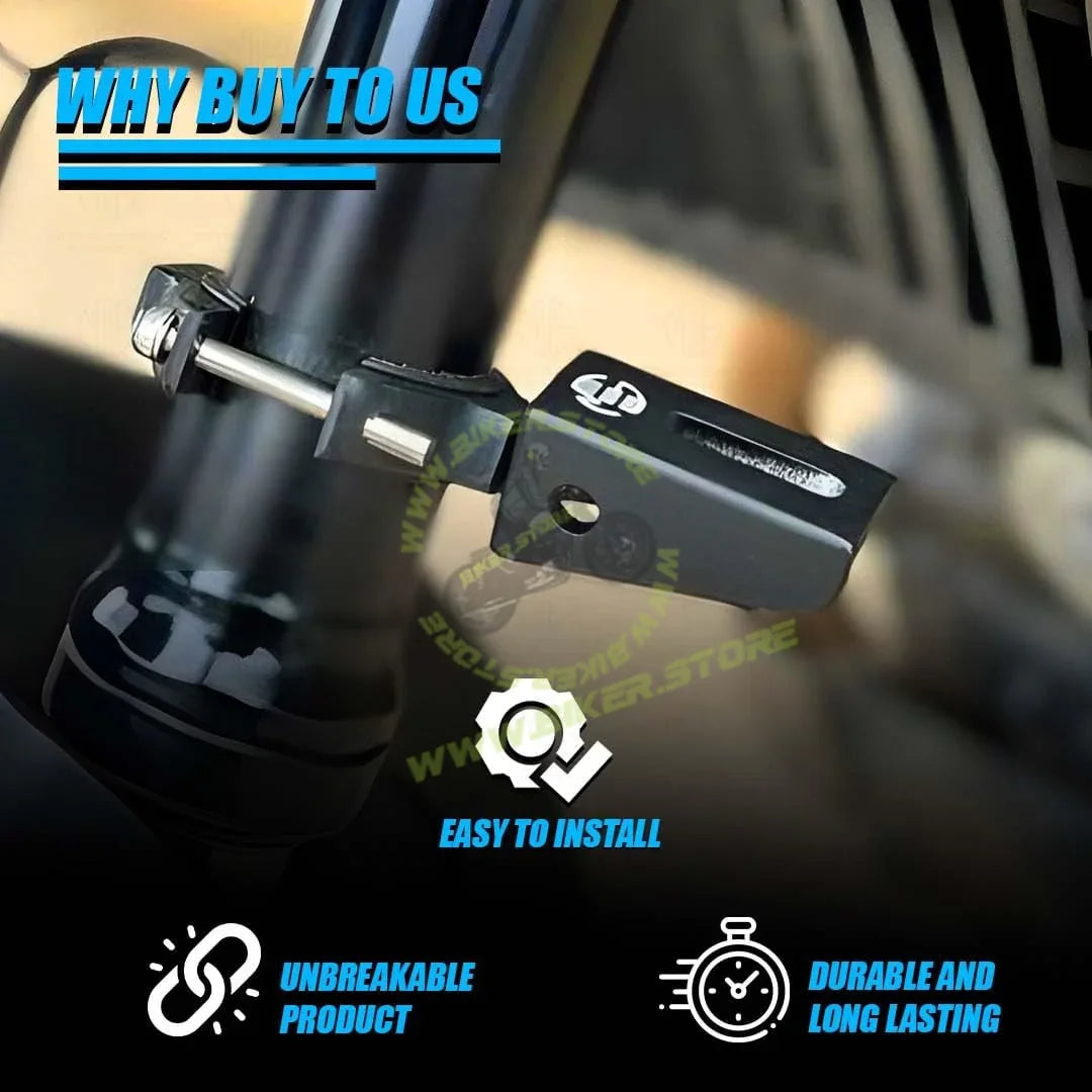 MOTO GENIUS 60MM Universal Fog Light Clamp for All Bikes | Durable Handlebar Mounting Solution (Pack of 2) - Biker.Store - www.biker.store