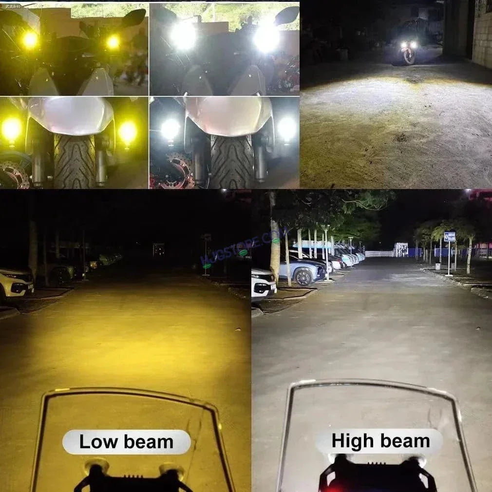HJG Mini Spot Light Devil with Red DRL, White, Yellow Light Car Motorcycle Truck Off Road 20w Spot Fog Lights Driving Spotlight HJG Original Spot Light Fog light Devil Mini Drive, Pack of 2 - Biker.Store - www.biker.store