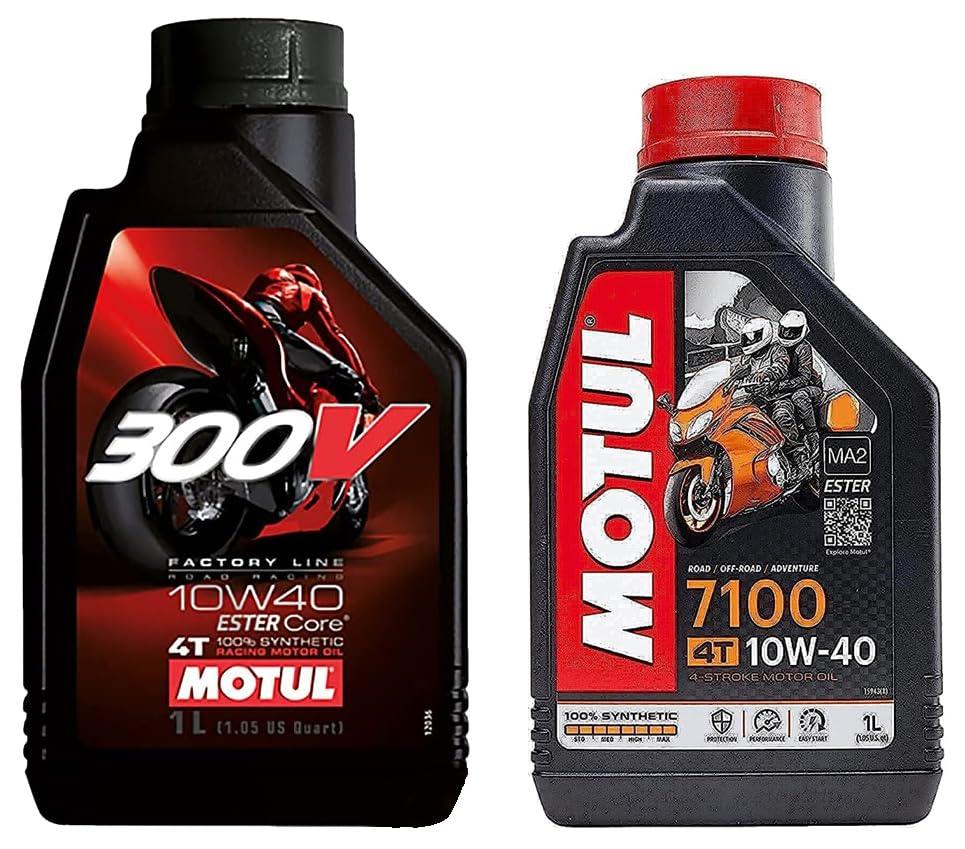 Motul 300V Factory Line Ester Core Fully Synthetic 10W-40 Petrol Engine Oil for Bikes (1 L | 104118) - Biker.Store - www.biker.store