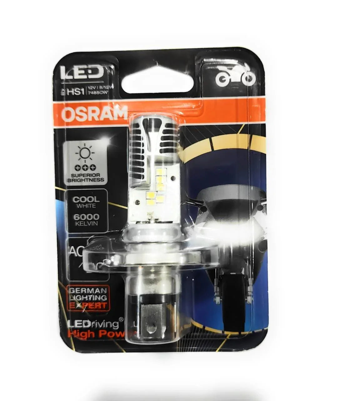 OSRAM HS1 LED Headlight Bulb (Two Wheeler), 6000K - Biker.Store - www.biker.store