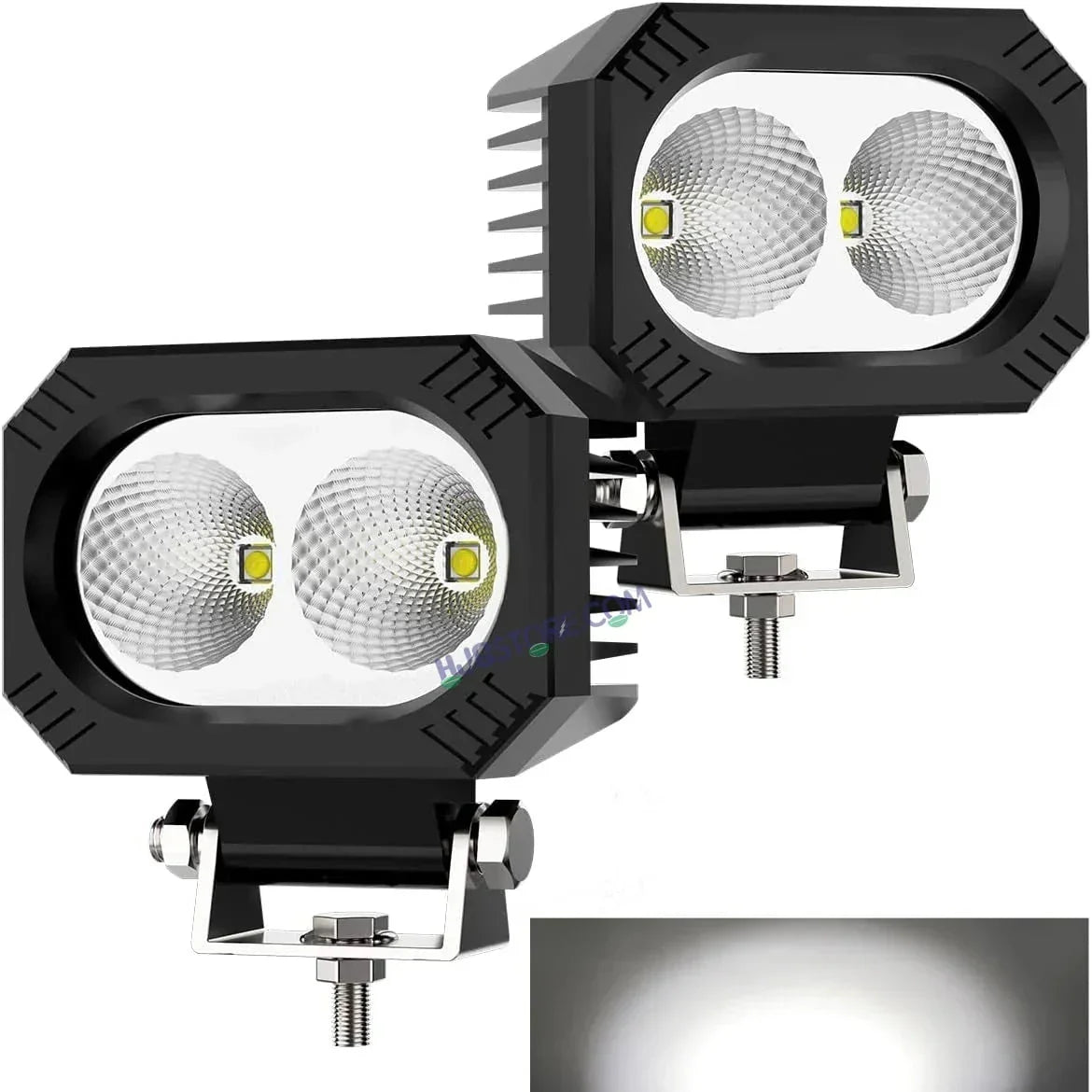 HJG 2 LED CREE 4 Inch Fog Light 100W 20000 Lumens Fog Light 2 LED CREE 2pc Foglight Spread Light Fog 100W with 20000 Lumens Brightness Foglight Ultra Wide Intensity LED Fog Lights 2 LED CREE (100W) Universal For All Cars & Bikes LIU HJG 2 LED CREE 4 Inch - Biker.Store - www.biker.store