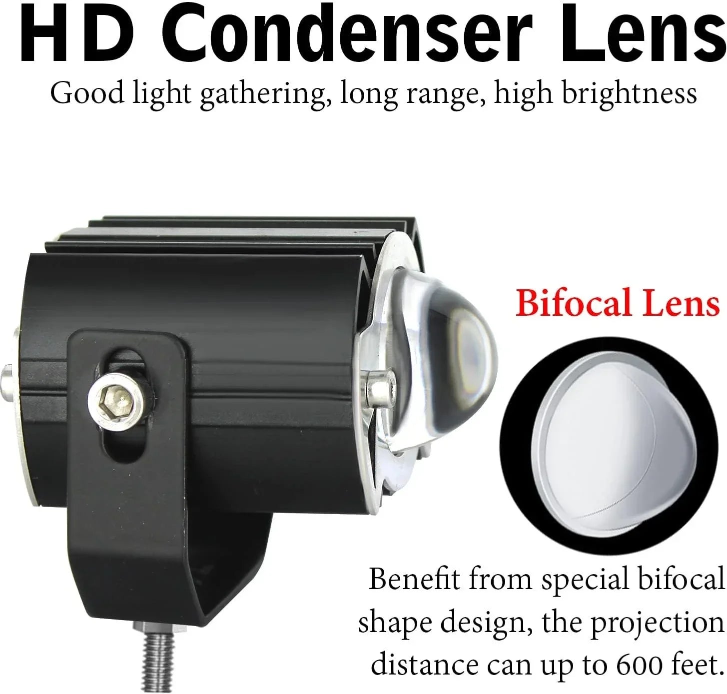 HJG ORIGINAL G15 30W Mini Drive Spotlight Yellow/White Motorcycle Mini Driving Fog Light 15000LM High/Low Beam Motorcycle Spot Light (Pack of 2) - Biker.Store - www.biker.store