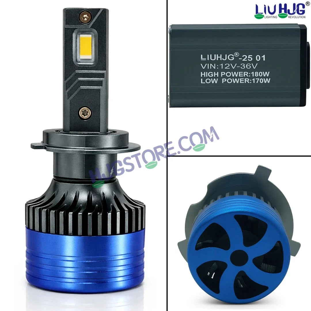 HJG 180W H7 Two Pin 2pc LED Headlight Bulbs H7 Adjustable Holder LED Bulb AC/DC Headlight White 6500K 180W Headlight Bulbs for Bike Car LED Light H7 Two Pin White Headlight 12V/24V for Bike/Car, LIU HJG 180W H7 Socket Bulbs Pack of 2, H7 Socket - Biker.Store - www.biker.store