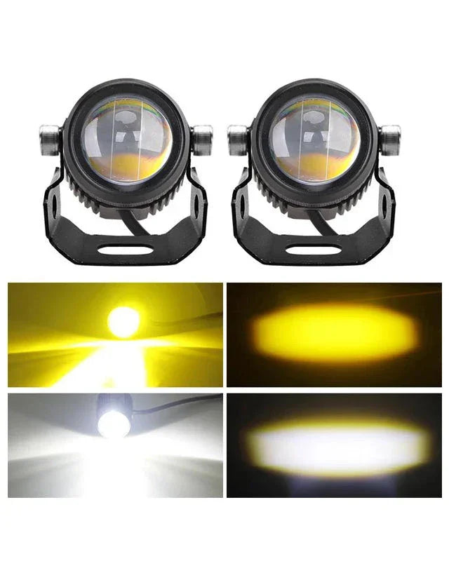 Mini Drive Fog Light with Universal Fit for All Cars and Bikes - Yellow/ White - Biker.Store - www.biker.store