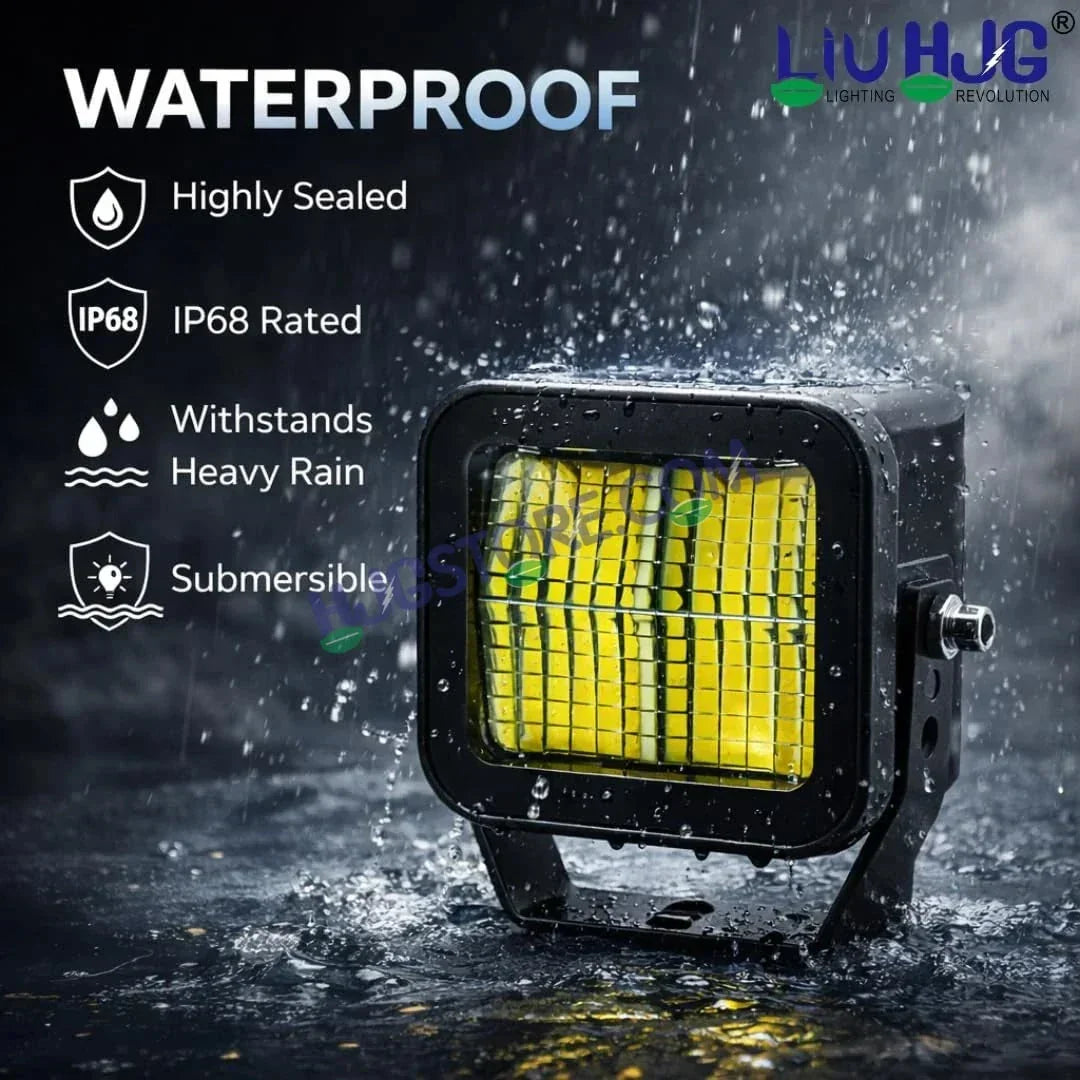 HJG W-08 White Cube Foglight 72W White Foglight White LED Foglight Ultra Wide Spread White Light 72W Foglight Ultra Wide Intensity LED Driving Fog Lights Universal For All Cars & Bikes LIU HJG W-08 White Cube Foglight Driving Lights, Pack of 2 - Biker.Store - www.biker.store