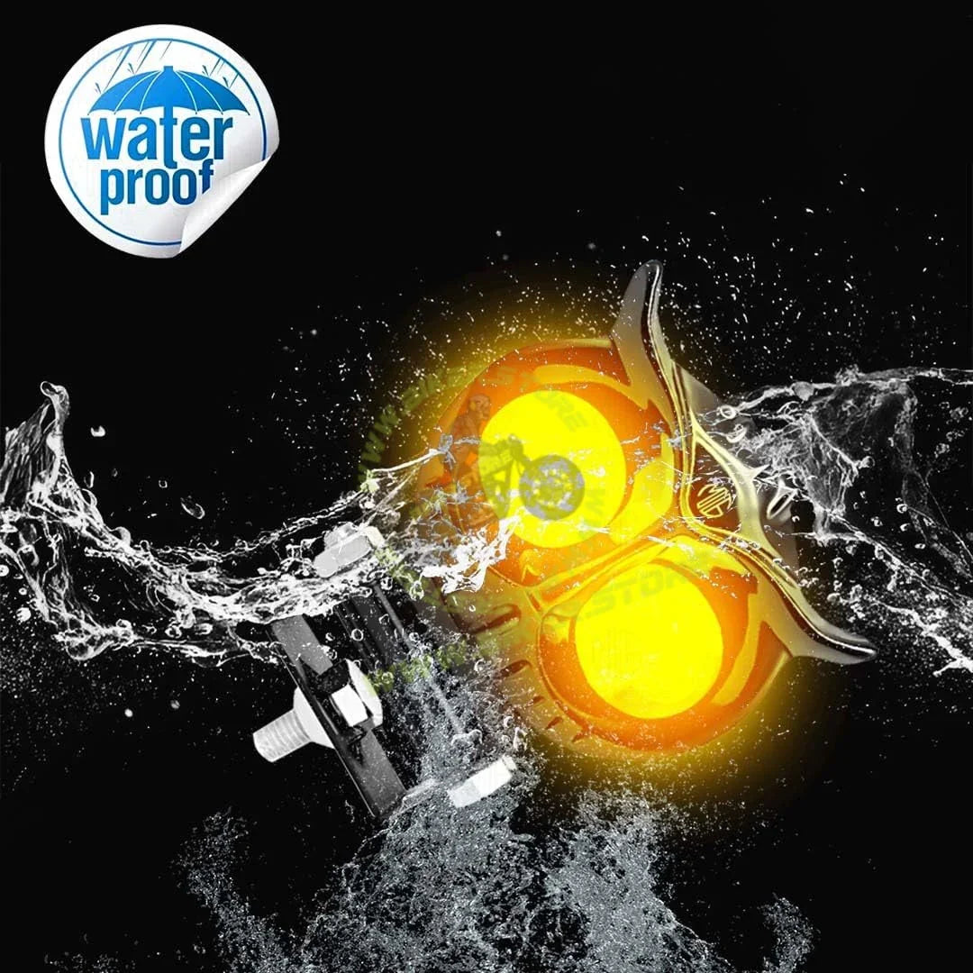MOTO GENIUS 40W OWL Shape LED Fog Light | Dual Color & | Low & High Beam | Universal Fit for Car & Motorcycle | Stylish Projector Lamp Design - Biker.Store - www.biker.store